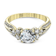 Bague de fiançailles ZR342 en or 14 carats avec diamants