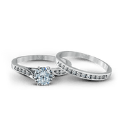 ZR416 Wedding Set in 14k Gold with Diamonds