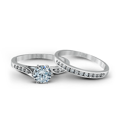 ZR416 Wedding Set in 14k Gold with Diamonds