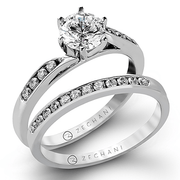 ZR416 Wedding Set in 14k Gold with Diamonds