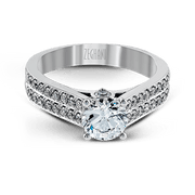 ZR418 Engagement Ring in 14k Gold with Diamonds