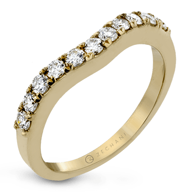 Bague d'anniversaire ZR437 en or 14 carats avec diamants