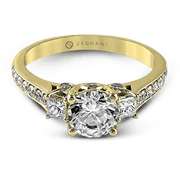 Bague de fiançailles ZR446 en or 14 carats avec diamants