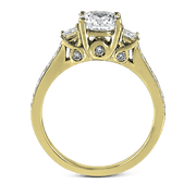 Bague de fiançailles ZR446 en or 14 carats avec diamants