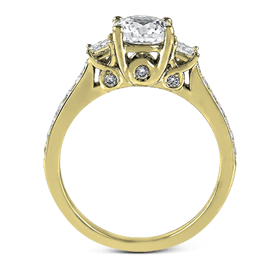 Bague de fiançailles ZR446 en or 14 carats avec diamants