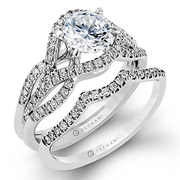 ZR487 Wedding Set in 14k Gold with Diamonds