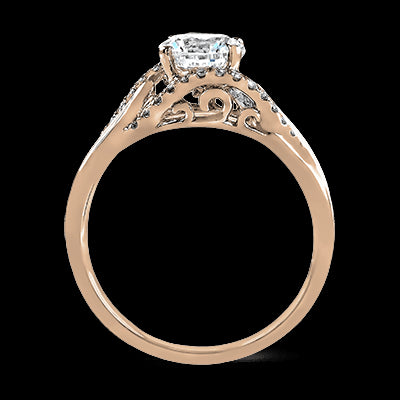ZR587 Engagement Ring in 14k Gold with Diamonds