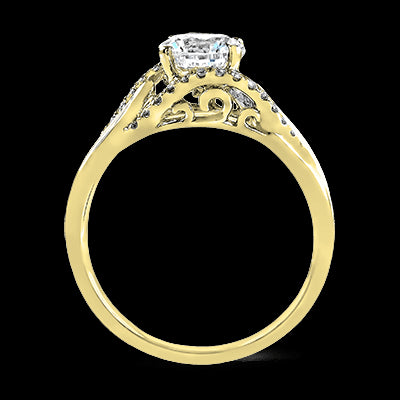 ZR587 Engagement Ring in 14k Gold with Diamonds