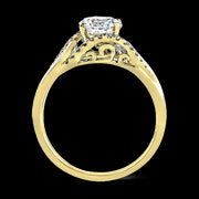 ZR587 Engagement Ring in 14k Gold with Diamonds