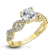 ZR737 Engagement Ring in 14k Gold with Diamonds