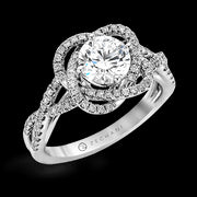 ZR744 Engagement Ring in 14k Gold with Diamonds