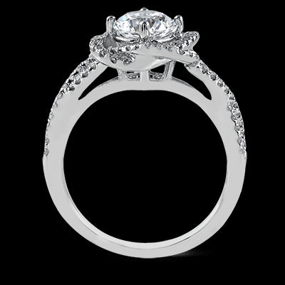 ZR744 Engagement Ring in 14k Gold with Diamonds