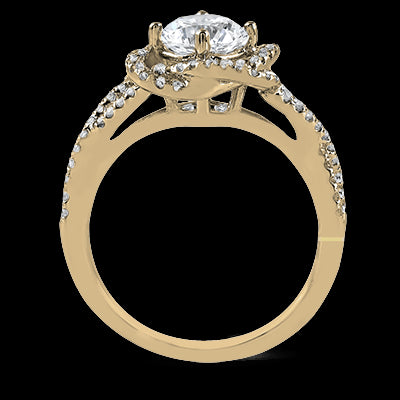 ZR744 Engagement Ring in 14k Gold with Diamonds