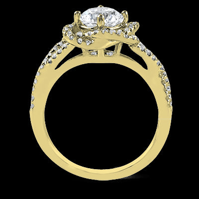 ZR744 Engagement Ring in 14k Gold with Diamonds