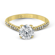 ZR752 Engagement Ring in 14k Gold with Diamonds