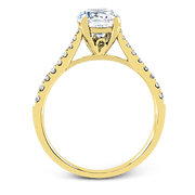 Bague de fiançailles ZR752 en or 14 carats avec diamants