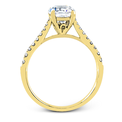 Bague de fiançailles ZR752 en or 14 carats avec diamants