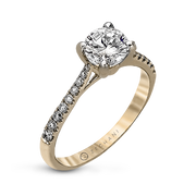 Bague de fiançailles ZR752 en or 14 carats avec diamants