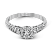 ZR827 Engagement Ring in 14k Gold with Diamonds