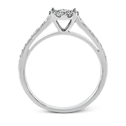 ZR827 Engagement Ring in 14k Gold with Diamonds