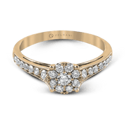 ZR827 Engagement Ring in 14k Gold with Diamonds