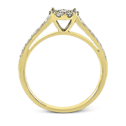 ZR827 Engagement Ring in 14k Gold with Diamonds