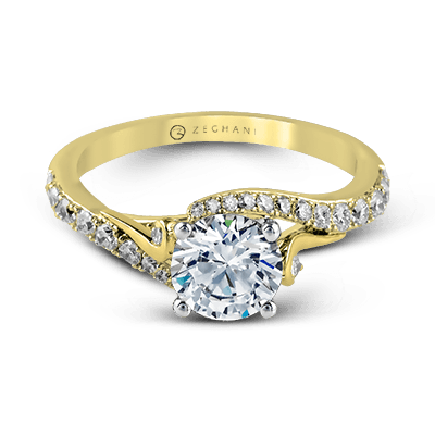 ZR874 Engagement Ring in 14k Gold with Diamonds