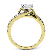 ZR874 Engagement Ring in 14k Gold with Diamonds