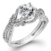 ZR876 Engagement Ring in 14k Gold with Diamonds
