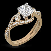 ZR880 Engagement Ring in 14k Gold with Diamonds