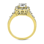 Bague de fiançailles ZR908 en or 14 carats avec diamants