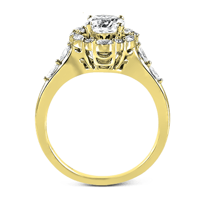 Bague de fiançailles ZR908 en or 14 carats avec diamants