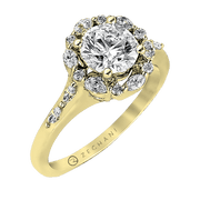 Bague de fiançailles ZR908 en or 14 carats avec diamants