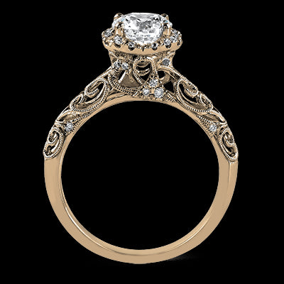 ZR914 Engagement Ring in 14k Gold with Diamonds