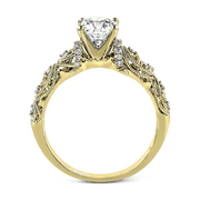 Bague de fiançailles ZR916 en or 14 carats avec diamants