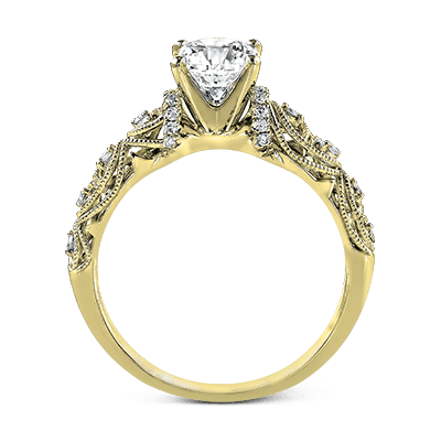 Bague de fiançailles ZR916 en or 14 carats avec diamants