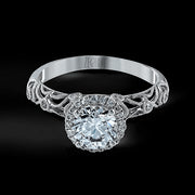 ZR924 Engagement Ring in 14k Gold with Diamonds