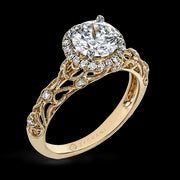 ZR924 Engagement Ring in 14k Gold with Diamonds