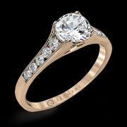 ZR969 Engagement Ring in 14k Gold with Diamonds