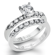 Ensemble de mariage ZR98 en or 14 carats avec diamants