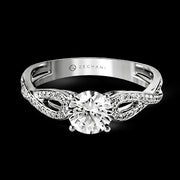 ZR998 Engagement Ring in 14k Gold with Diamonds