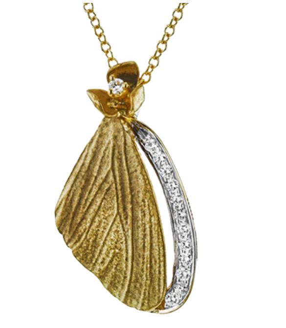 Simon G Monarch Pendant Diamond Necklace