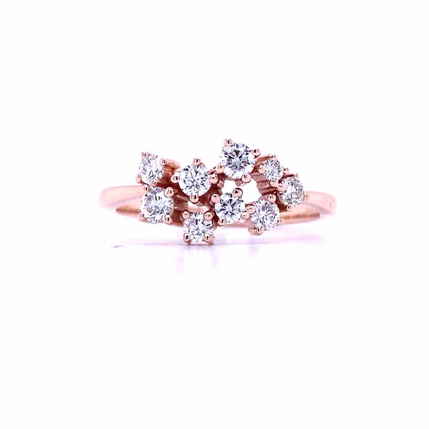 Rose Gold and Diamond Constellation Ring