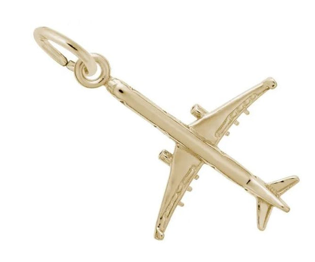 Yellow Gold Airplane Pendant