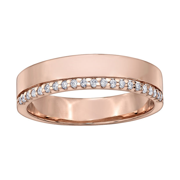 Unique Rose Gold and Diamond Band