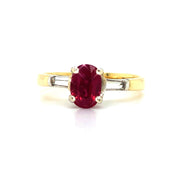 Classic Ruby and Diamond Ring