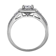 Canadian Diamond Engagement Ring with Cushion Halo