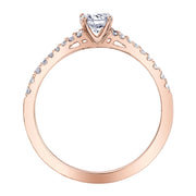 Rose Gold and Canadian Round Diamond Solitaire Ring