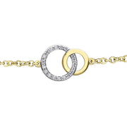 Diamond and Gold Circle Bracelet
