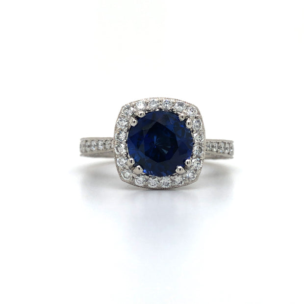 Tacori Classic Crescent RoyalT Sapphire and Diamond Ring